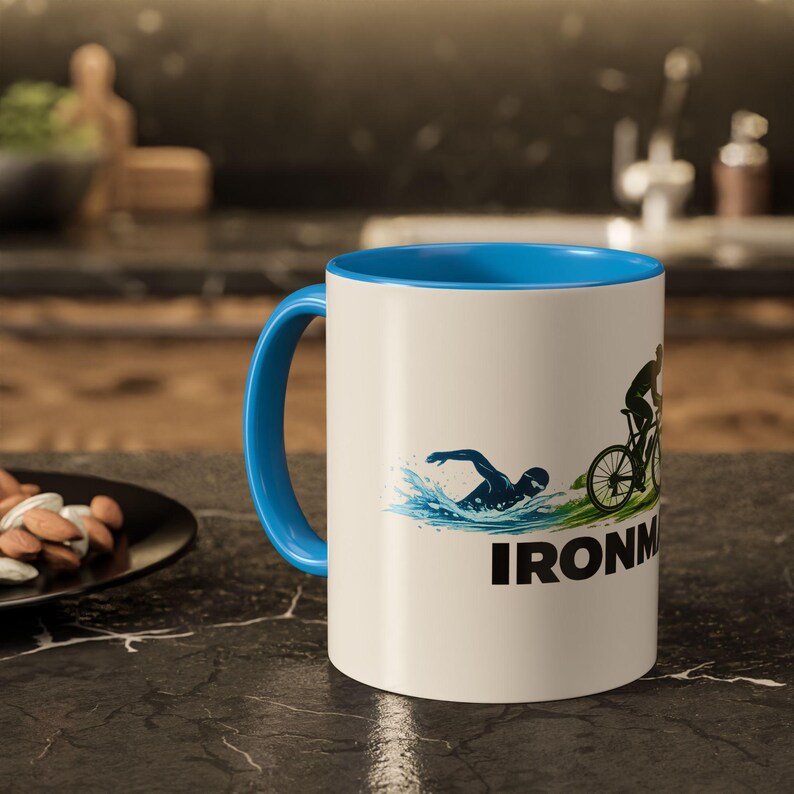 Taza de cerámica con diseño del triatlón Ironman imagen 18