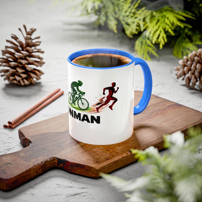Taza de cerámica con diseño del triatlón Ironman imagen 11