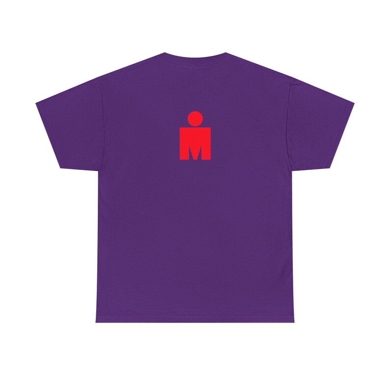 Red Ironman M Logo Tee | Minimalist Gym Sports Shirt image 13