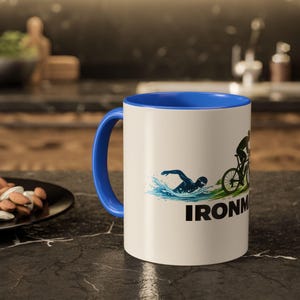Taza de cerámica con diseño del triatlón Ironman imagen 12