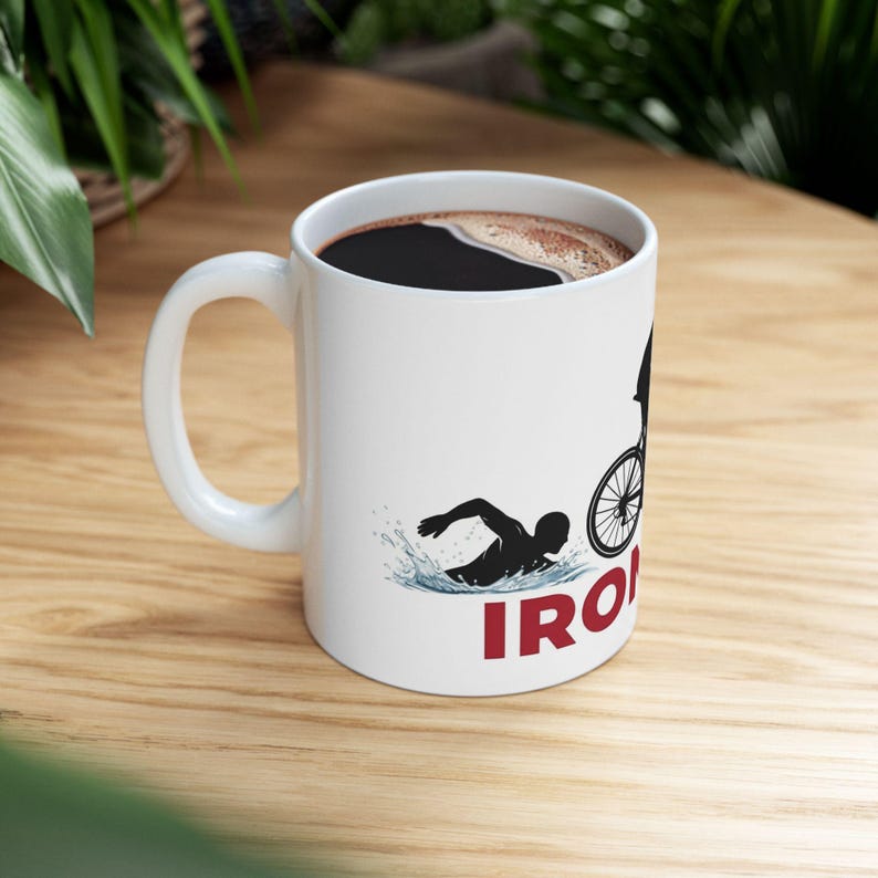 Cup Ironman Graphic Mug | Swim Bike Run Ceramic Coffee Cup image 8