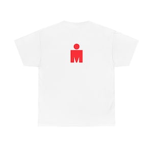 Red Ironman M Logo Tee | Minimalist Gym Sports Shirt image 1