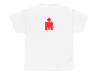 Red Ironman M Logo Tee | Minimalist Gym Sports Shirt