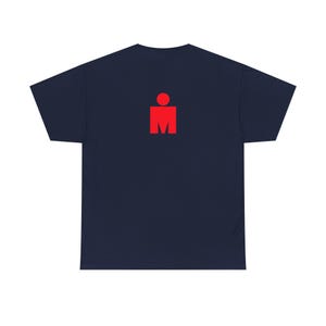 Red Ironman M Logo Tee | Minimalist Gym Sports Shirt image 12