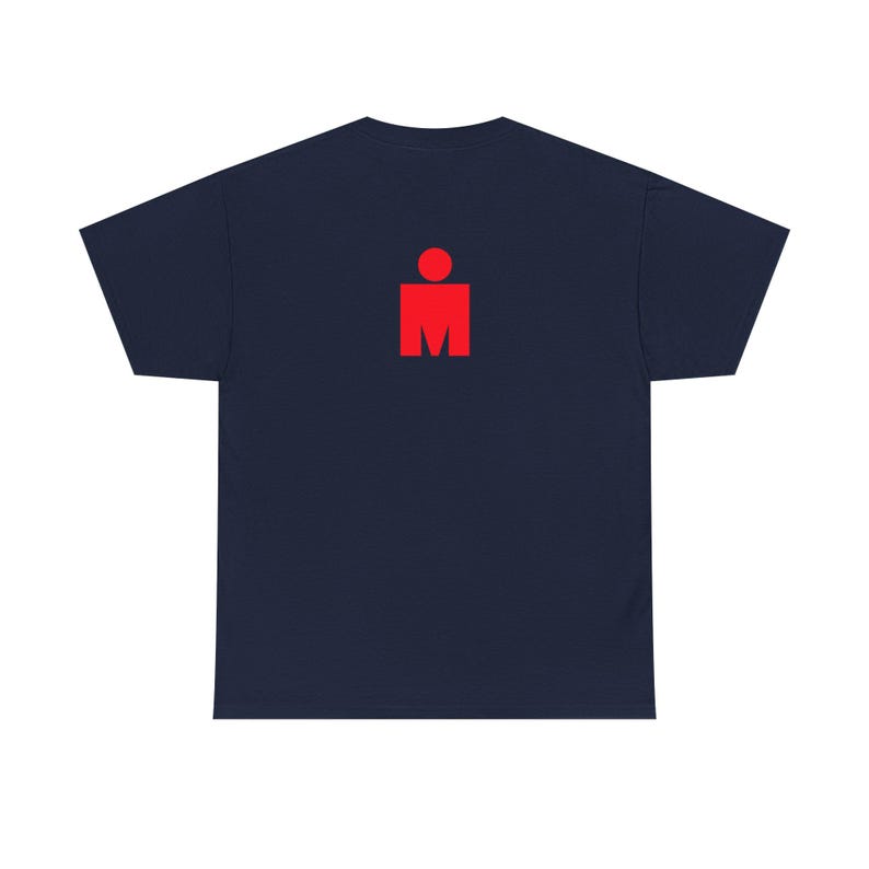 Red Ironman M Logo Tee | Minimalist Gym Sports Shirt image 12