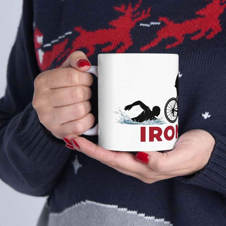 Cup Ironman Graphic Mug | Swim Bike Run Ceramic Coffee Cup image 9