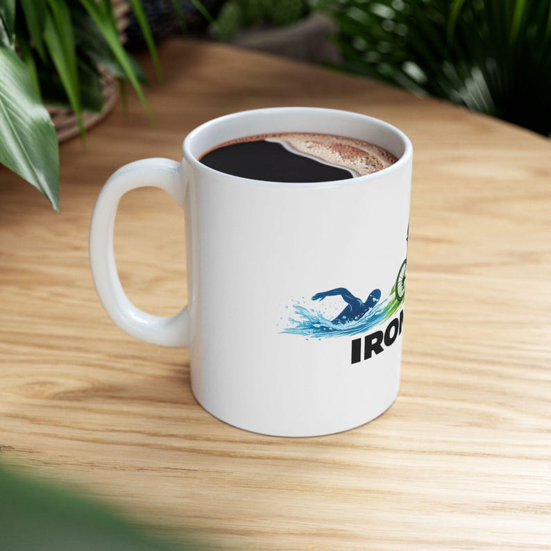 Triathlon Silhouette IRONMAN Mug | Ceramic Coffee Cup image 9