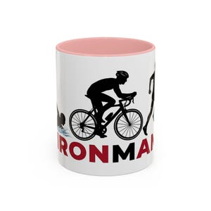 Ironman Triathlon Silhouette Accent Coffee Mug | 11oz 15oz image 3