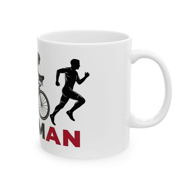 Cup Ironman Graphic Mug | Swim Bike Run Ceramic Coffee Cup image 4