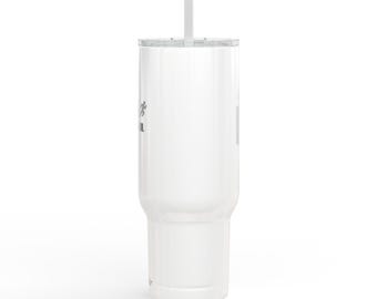 Vaso térmico de 40 onzas con grabado de iconos de fogata