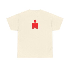 Red Ironman M Logo Tee | Minimalist Gym Sports Shirt image 6