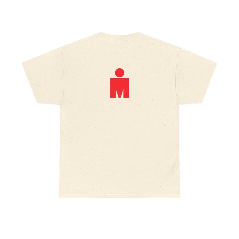 Red Ironman M Logo Tee | Minimalist Gym Sports Shirt image 6