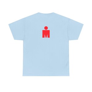 Red Ironman M Logo Tee | Minimalist Gym Sports Shirt image 9