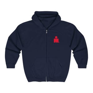 Sudadera con capucha/cremallera con logo de Ironman Triathlon, diseño para natación, ciclismo y carrera. imagen 7