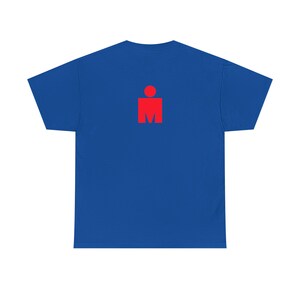 Red Ironman M Logo Tee | Minimalist Gym Sports Shirt image 11