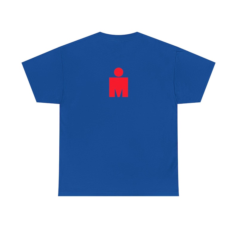 Red Ironman M Logo Tee | Minimalist Gym Sports Shirt image 11