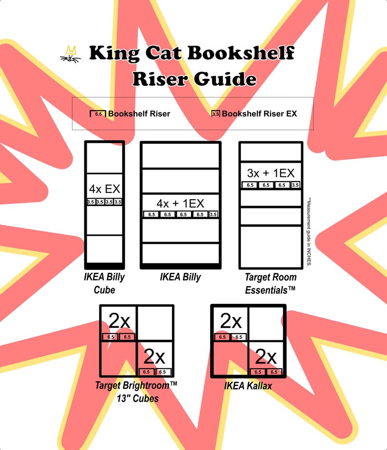 Book Self Riser Bookshelf Manga Riser EX - Billy/any Shelf Extension - Etsy