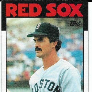 2-Card LOT 1986 Topps Dwight Evans #60 Boston Red Sox Baseball Cards (NM)