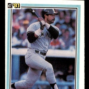 1981 Donruss #348 Reggie Jackson New York Yankees Baseball Card (NM)
