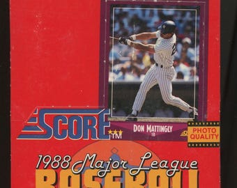 1988 Score Wax Box + 9 Score Wax Packs (1989-1997) Honkbalkaarten: jacht op klassieke beginnerskaarten!