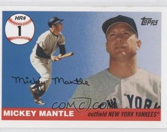 2006 Topps #MHR1 Mickey Mantle New York Yankees Home Run History Baseball Card (NM)