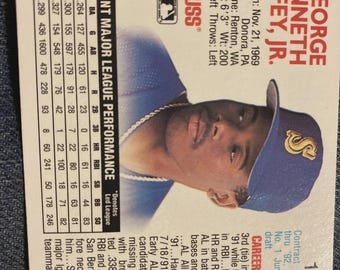 1992 Donruss #165 Ken Griffey Jr. Seattle Mariners ERROR Baseball