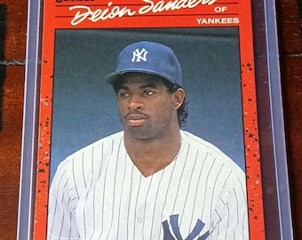 1990 Donruss #427 Deion Sanders New York Yankees Rookie Card (VG)