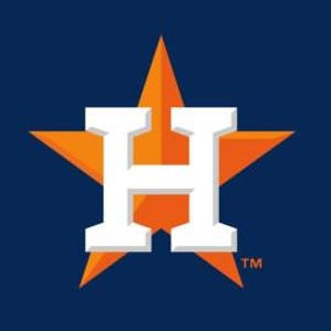 May include: The Houston Astros logo features a large orange star with a white letter "H" in the center. The logo is set against a dark blue background. The trademark symbol is in the lower right corner.