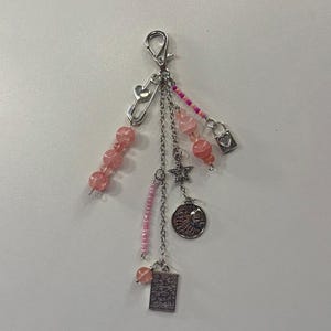 Handmade Pink Keychain, Purse Charm, Bag Accessory