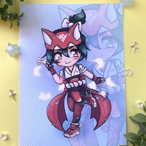 Stampa Kiriko Overwatch - Disegnata a mano