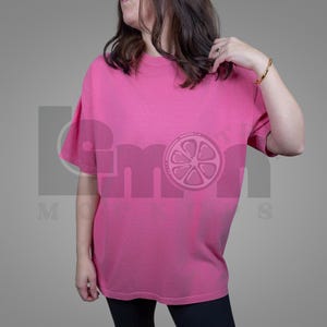 Comfort Colors 1717 Mockup Crunchberry, Crunchberry CC1717 Mockup, Oversized Comfort Colors Mockup, POD Mockup, Comfort Colors 1717 Mockup