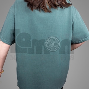 Back View Comfort Colors Mockup, CC1717 Blue Spruce Mockup, Oversized Comfort Colors Mockup, Simple Comfort Colors Mockup Blue Spruce