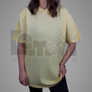 Comfort Colors 1717 Banana Mockup, Banana CC1717 Mockup, Oversized Comfort Colors Mockup, POD Mockup, Banana Comfort Colors 1717 Mockup