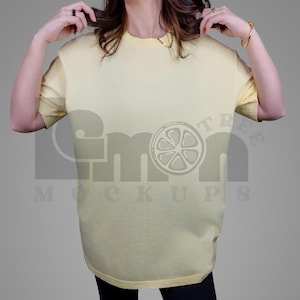 Comfort Colors 1717 Banana Mockup, CC1717 Mockup Banana, Oversized Comfort Colors Mockup, POD Mockup, Yellow Comfort Colors 1717 Mockup