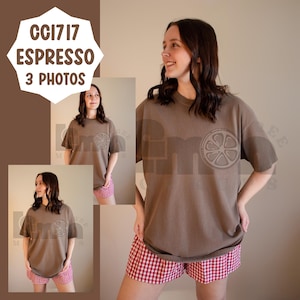 Espresso Comfort Colors 1717 Mockup, Espresso 1717 Mockup, Brown 1717 Mockup, Oversized Comfort Colors Mockup, Trendy Boxer Mockup, CC1717