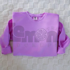 Neon Violet Comfort Colors 1466 Mockup, 1466 Neon Violet Flatlay Mockup, Lightweight Comfort Colors Sweatshirt Mockup, 1466 Sweatshirt Mock