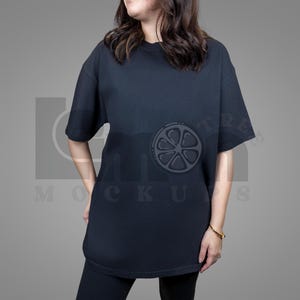 Comfort Colors 1717 Mockup, Schwarz CC1717 Mockup, Übergroßes Comfort Colors Mockup, Studio Mockup, Schwarz Comfort Colors 1717 Mockup