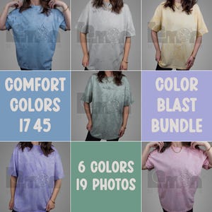 Comfort Colors 1745 Mockup Bundle, Color Blast Mockup Bundle, 1745 Model Mock Up Bundle, POD Mockup Bundle Comfort Colors 1745 Color Blast