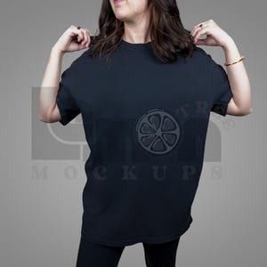 Black Comfort Colors 1717 Mockup, CC1717 Black Mockup, Oversized Comfort Colors Mockup, Studio Mockup, Black Comfort Colors 1717 Mockup