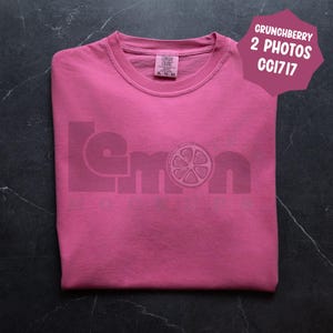 Crunchberry Comfort Colors 1717 Mockup, Pink Tshirt Mockup, Comfort Colors Mockup, Marble Background Mockup, Modern Pink 1717 Mockup