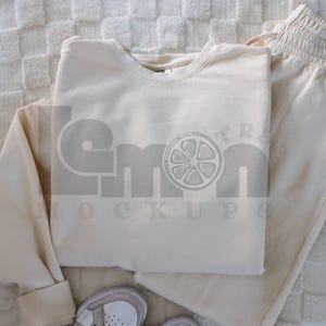 Ivory Comfort Colors 1466 Mockup, 1466 Ivory Flatlay Mockup, Lightweight Comfort Colors Sweatshirt Mockup, Comfort Colors Sweatshirt Mockup