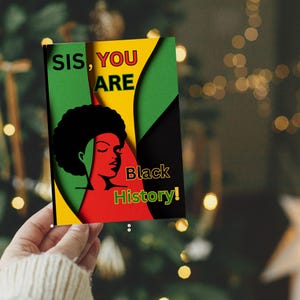 Zwarte HERstory-collectie | Empowermentkaart | Aanmoediging voor zwarte vrouwen | Opbeurend cadeau | Unieke kaarten Black History Month Blanco kaart