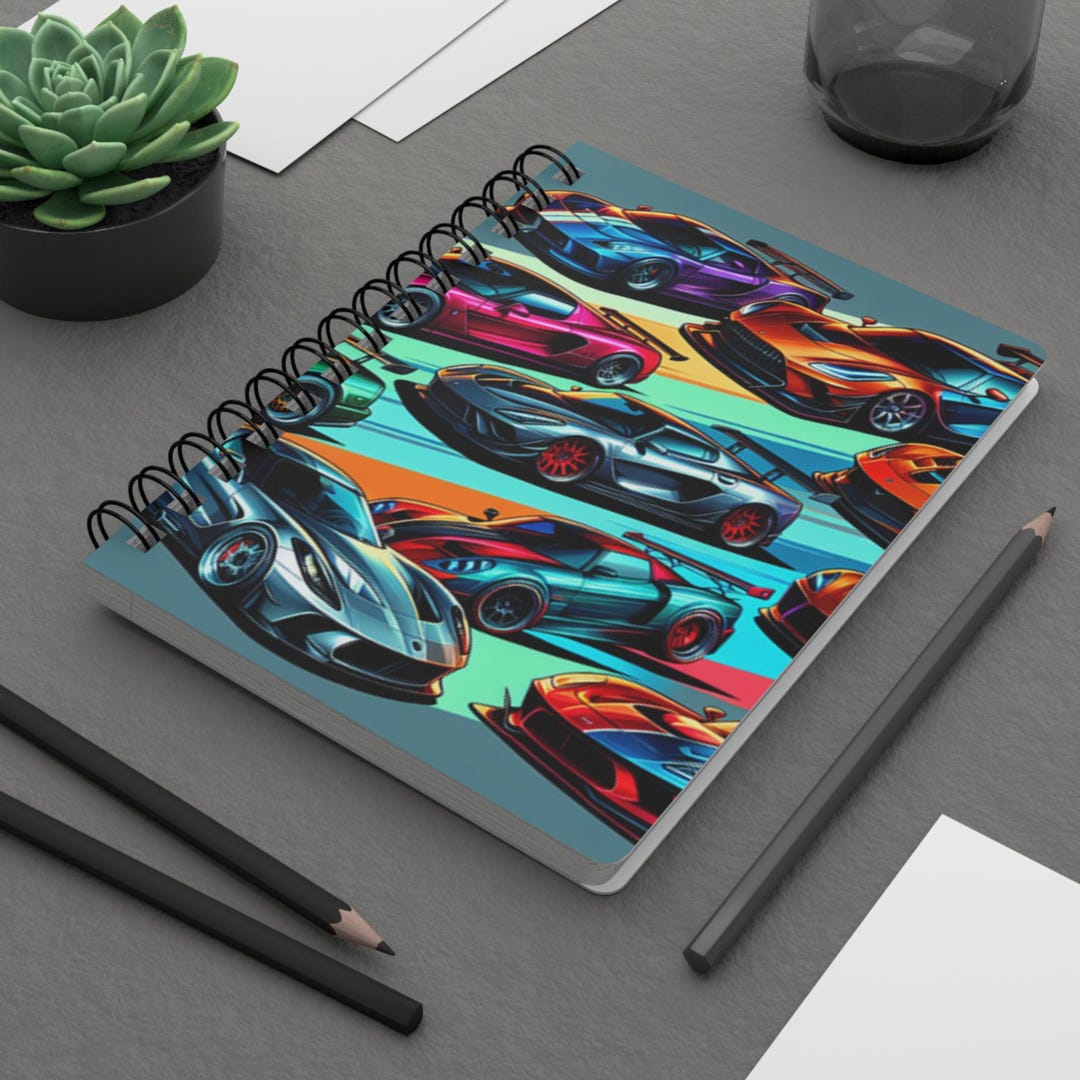 Car Notes Journal Sports Car Spiral Bound Journal - Perfect for Car Enthusiasts, Dream ...