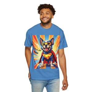 Superhero Dog T-Shirt, Fun Pet Shirt, Gift for Dog Lovers, Playful Apparel, Animal Rescue Fundraiser, Cute Casual Wear