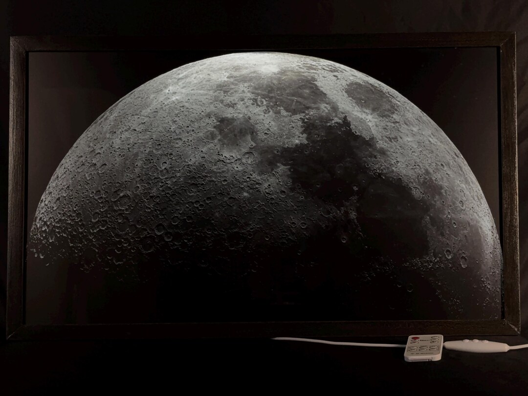 Lunar Landscape #3—backlit Moon Art - Etsy