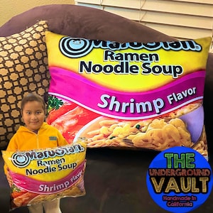 Premium Quality Maruchan Ramen Shrimp Flavor Soup Noodles 24x18 Inch Pillow CANDY Cereal Chips LAYS Decorative Pillow 2FT TALL Cheetos Takis