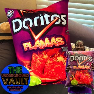 Premium Quality Doritos Flamas Flamin Hot 24x18 Inch Pillow CANDY Cereal Chips LAYS Decorative Pillow 2FT Tall Cheetos Takis