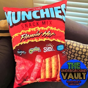 Premium Quality Flamin Hot Munchies Doritos Flamin Hot 24x18 Inch Pillow CANDY Cereal Chips LAYS Decorative Pillow 2FT TALL  Cheetos Takis