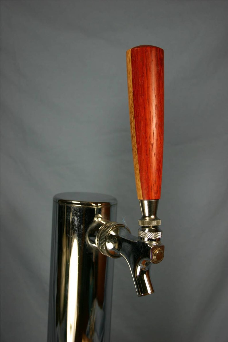 Wood Beer Keg Tap Handle Made to Order Padauk and Tan Oak Etsy