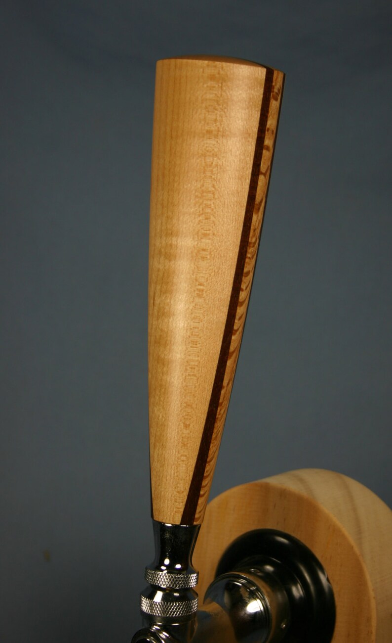 Wood Beer Tap Handle Hard Maple with Peruvian Walnut and Oak Etsy